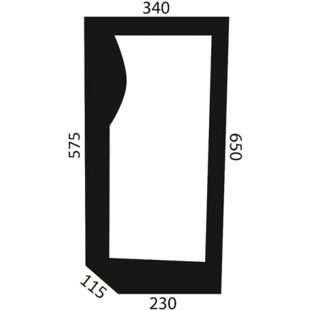 82001923 Szyba Case przednia dolna Kramp 3660980026093