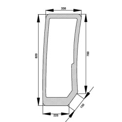 44911514 Szyba Case przednia dolna Kramp 3660980059183