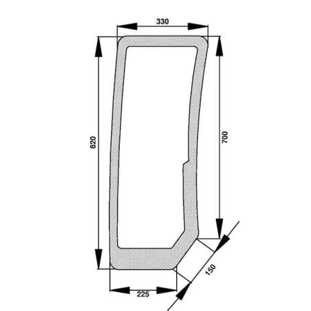 44911514 Szyba Case przednia dolna Kramp 3660980059183
