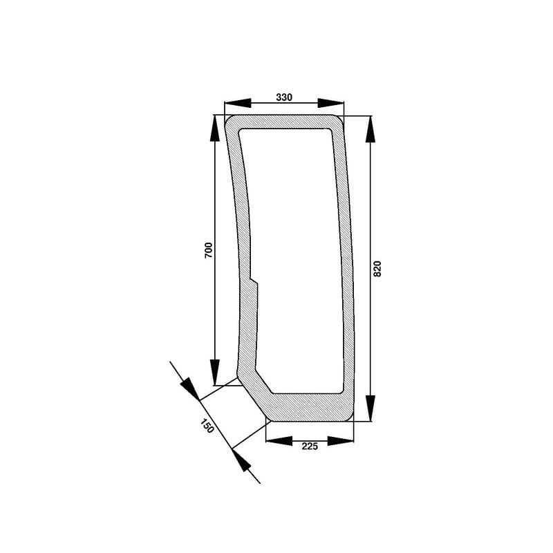 44911515 Szyba Case przednia dolna Kramp 3660980059190