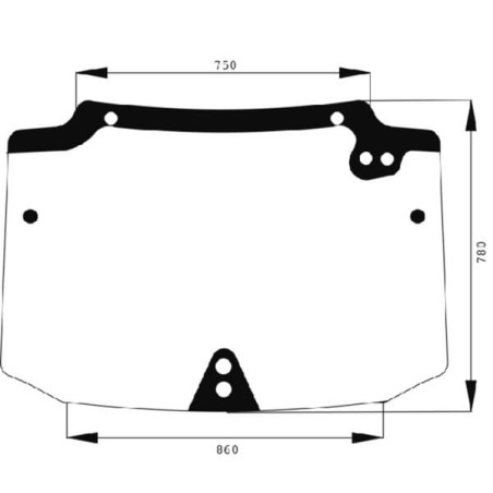 44911502 Szyba Case tylna górna Kramp 3660980058179