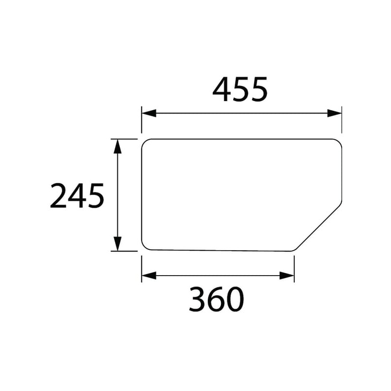 44910437 Szyba Case tylna dolna Kramp 8719593716596