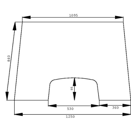 3478320M1 Szyba Massey Ferguson przednia Kramp 3660980022422
