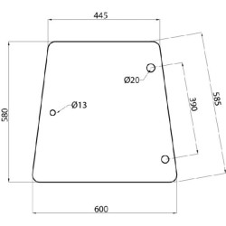 3476127M1 Szyba Massey Ferguson boczna Kramp 3660980021470