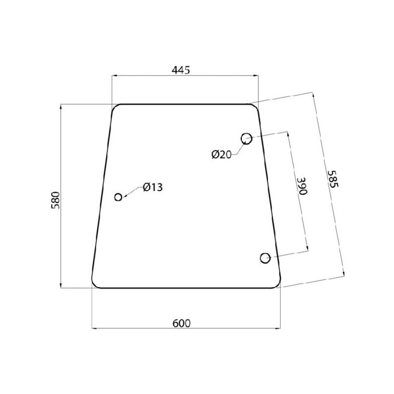 3476127M1 Szyba Massey Ferguson boczna Kramp 3660980021470