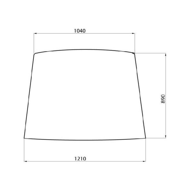 3233045R2 Szyba Case przednia, przyciemniana, Kramp 3660980024785