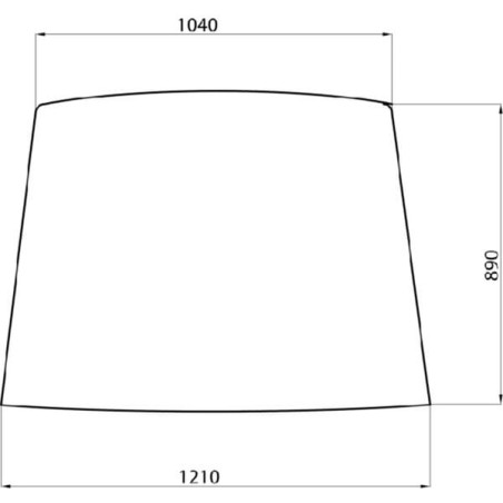 3233045R2 Szyba Case przednia, przyciemniana, Kramp 3660980024785