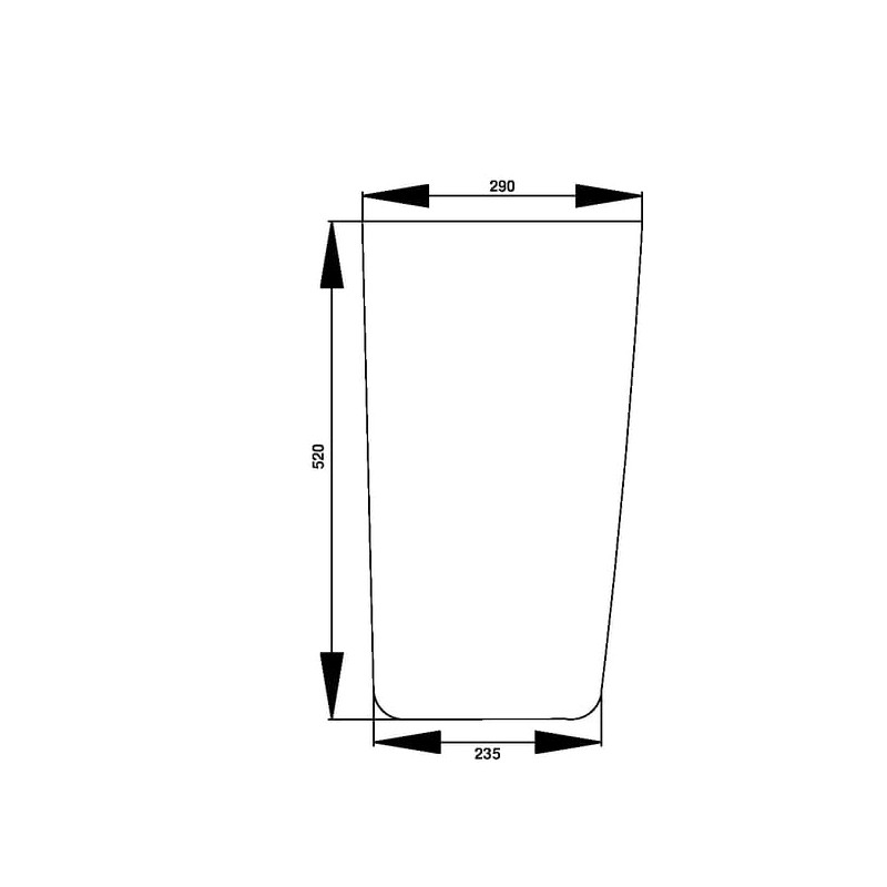3233036R1 Szyba Case przednia dolna Kramp 3660980024792
