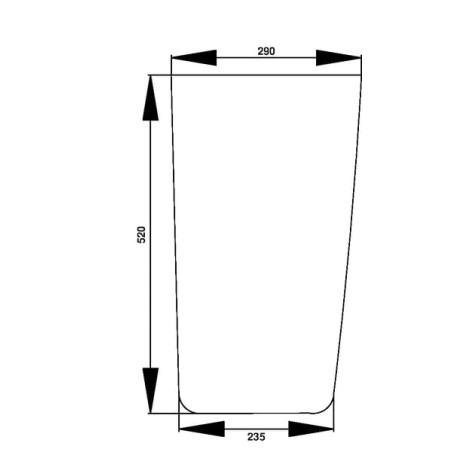 3233036R1 Szyba Case przednia dolna Kramp 3660980024792