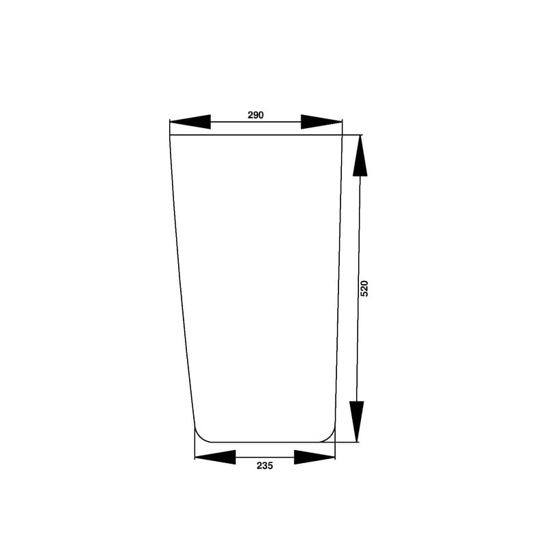 3233037R2 Szyba Case przednia dolna Kramp 3660980023856