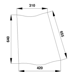 3233040R1 Szyba Case narożna tylna Kramp 3660980024532