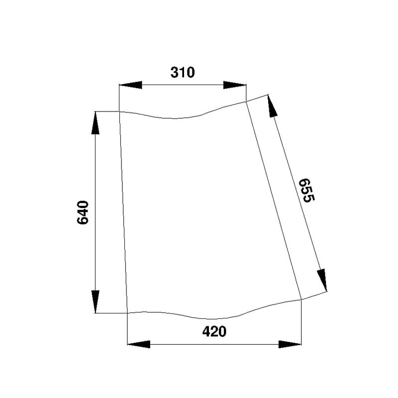 3233040R1 Szyba Case narożna tylna Kramp 3660980024532
