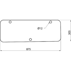 3233032R1 Szyba Case tylna dolna 3233032R1, 182028A1, Kramp 3660980016452