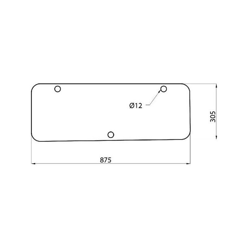 3233032R1 Szyba Case tylna dolna 3233032R1, 182028A1, Kramp 3660980016452