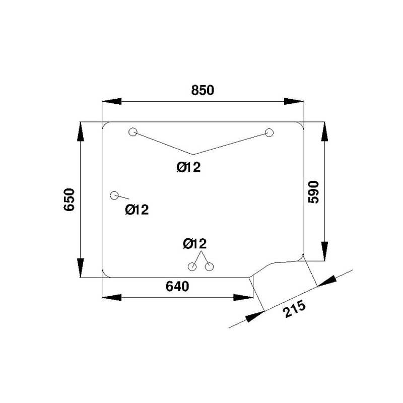 126317A2 Szyba Case tylna górna Kramp 3660980017589