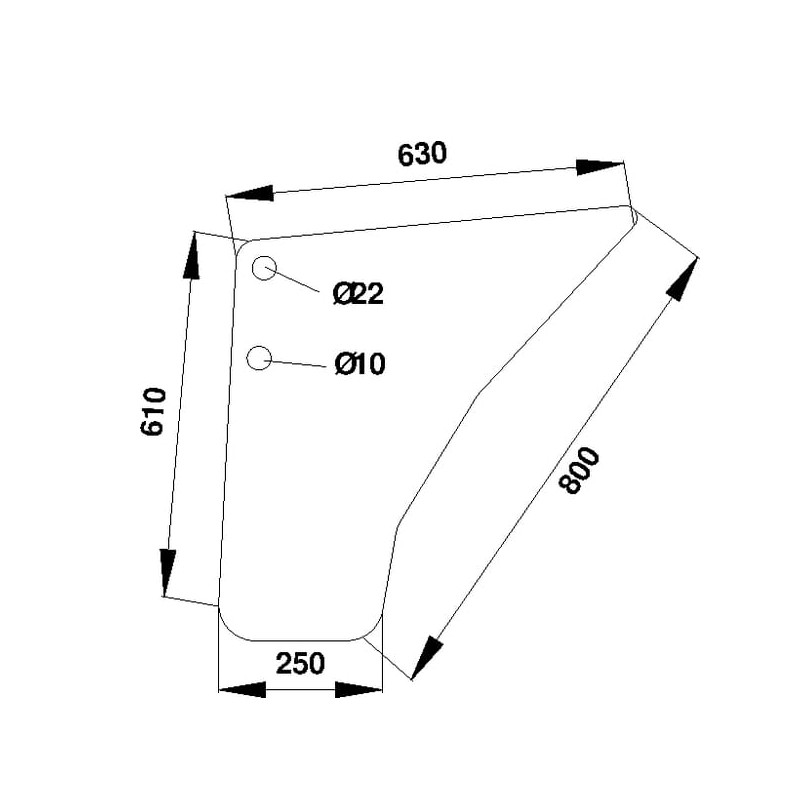 134703118 Szyba Case drzwi dolna Kramp 3660980032827