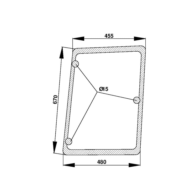 134671085 Szyba Case boczna Kramp 3660980027984