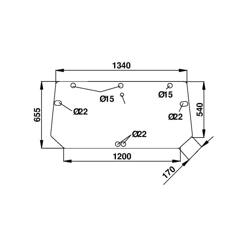 134671024 Szyba Case tylna górna Kramp 3660980030939