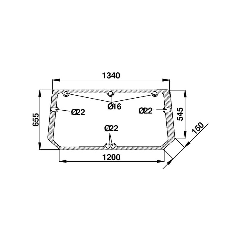 134671091 Szyba Case tylna górna Kramp 3660980027816