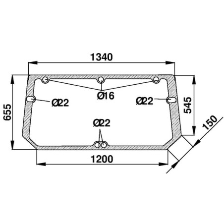134671091 Szyba Case tylna górna Kramp 3660980027816