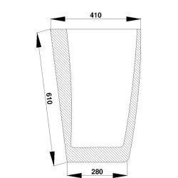 248716A1 Szyba Case przednia dolna Kramp 8719607183611