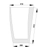 248717A1 Szyba Case przednia dolna Kramp 3660980024228