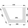 248726A1 Szyba Case drzwi dolna 248726A1, 1999626C2, Kramp 8719607183673