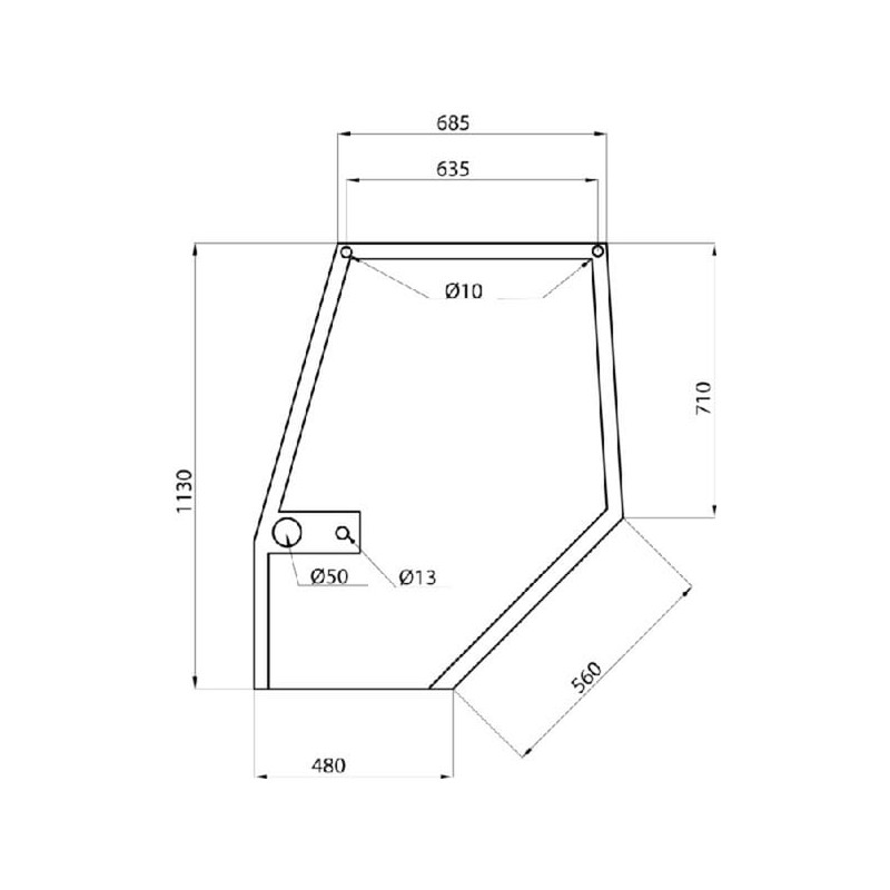 248724A1 Szyba Case drzwi górna 248724A1, 1546818C2, Kramp 3660980024266