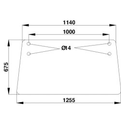 1284629C3 Szyba Case tylna górna Kramp 3660980017091