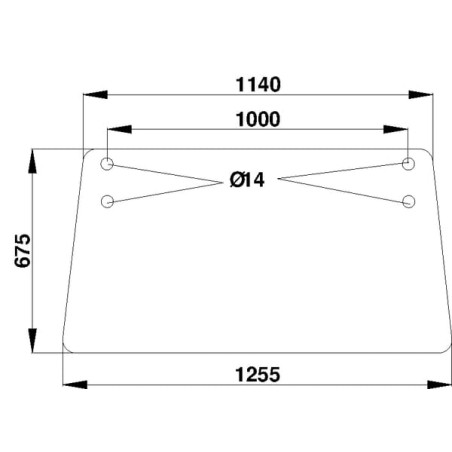 1284629C3 Szyba Case tylna górna Kramp 3660980017091