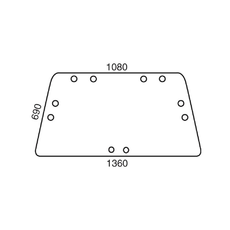 04307803 Szyba Deutz Fahr przednia tylna Kramp 3660980005258