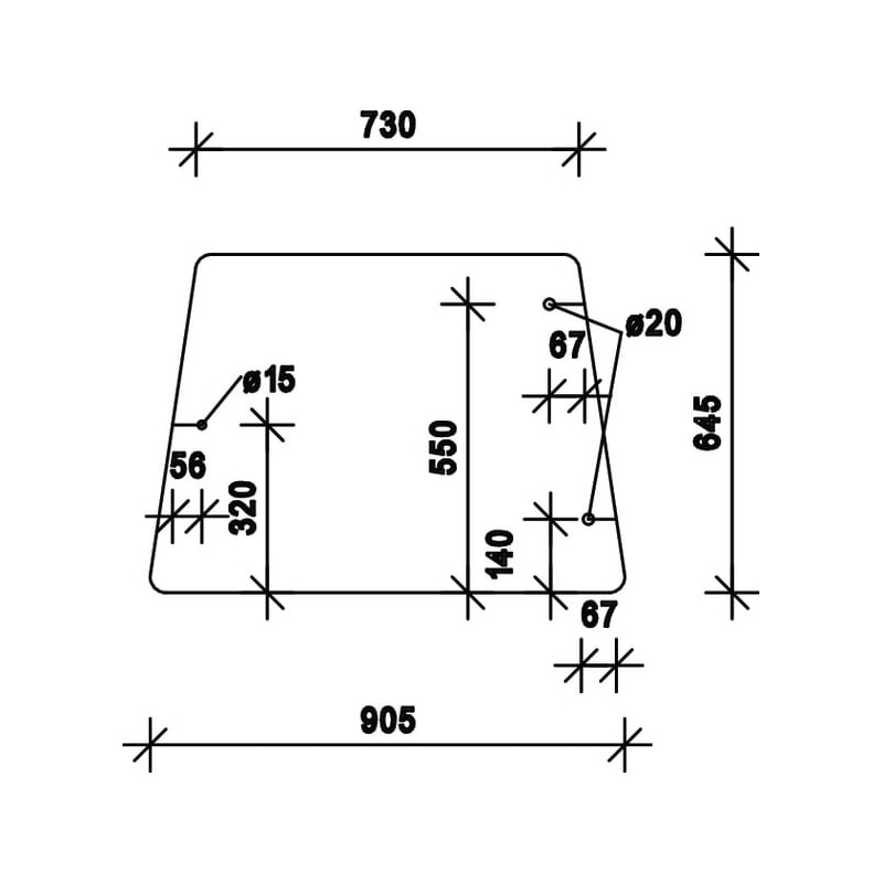 04363399 Szyba Deutz Fahr boczna Kramp 3660980005838