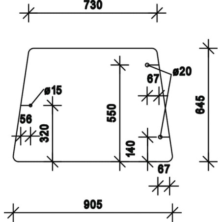 04363399 Szyba Deutz Fahr boczna Kramp 3660980005838