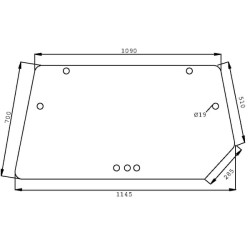 04363898 Szyba Deutz Fahr tylna górna Kramp 3660980005722