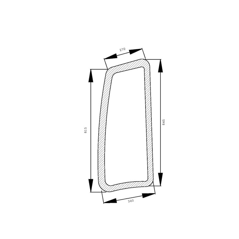 04424511 Szyba Deutz Fahr boczna, stała, Kramp 3660980057707
