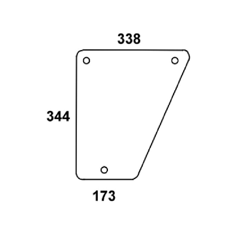 L57280 Szyba John Deere przednia dolna lewa, prawa, Kramp 3660980006569