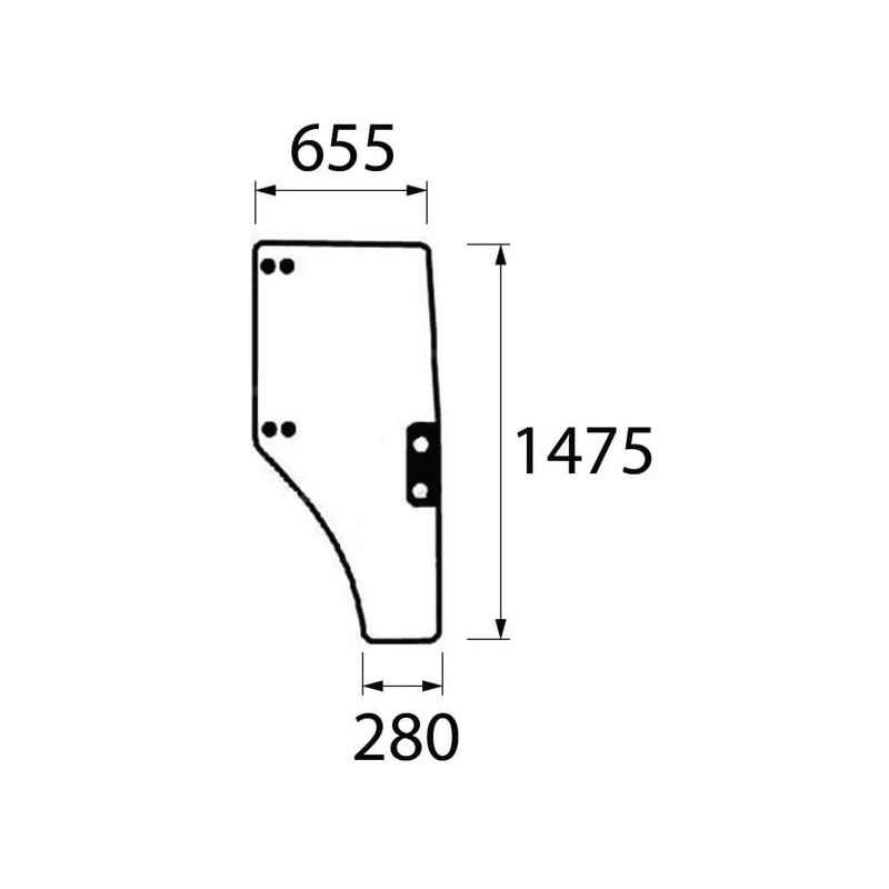 ER047313 Szyba John Deere drzwi Kramp 8719774671591