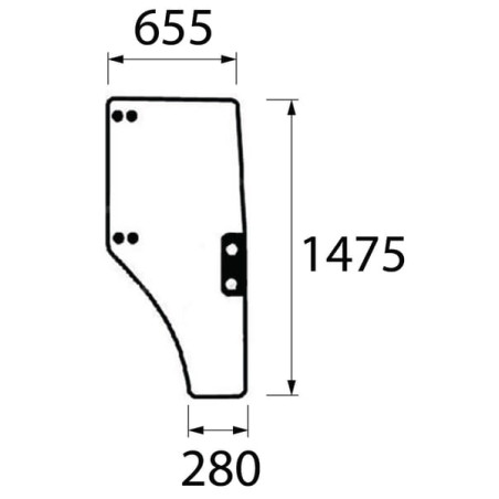 ER047313 Szyba John Deere drzwi Kramp 8719774671591