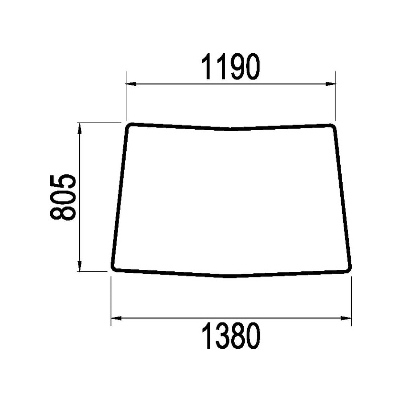 L112972 Szyba John Deere przednia Kramp 3660980059114