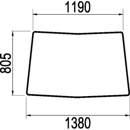 L112972 Szyba John Deere przednia Kramp 3660980059114