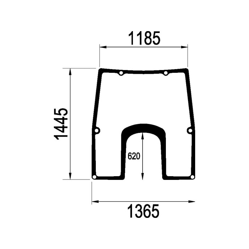 L166875 Szyba John Deere przednia Kramp 3660980061636