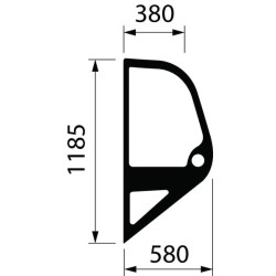 MA746750 Szyba Manitou boczna