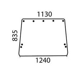 R50758 Szyba John Deere tylna