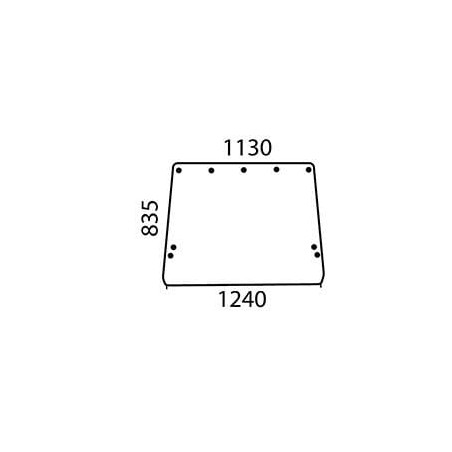 R50758 Szyba John Deere tylna