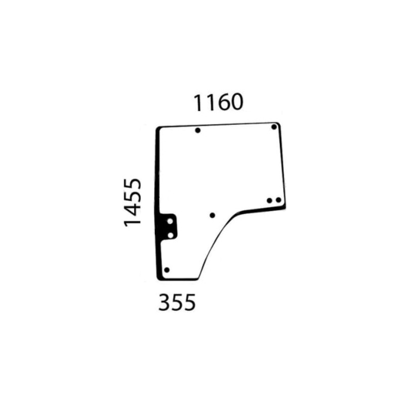 R564765 Szyba John Deere drzwi lewa