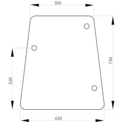 L60335 Szyba John Deere boczna lewa, prawa, Kramp 3660980019231