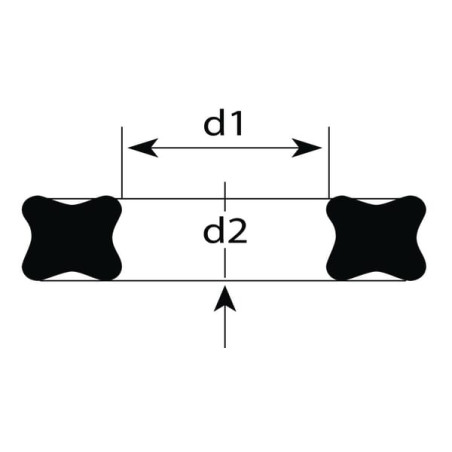Pierścień uszczelniający x-ring 10.82x1.78mm Viton