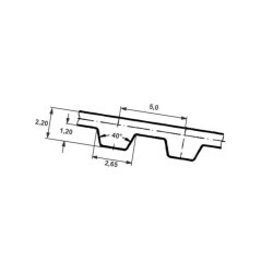 Pasek zębaty T5-25mm, 130 zębów Optibelt 4014486019698