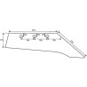 Lemken 3333810 Lemiesz dziobowy 105/105 370mm prawy M22S Lemken