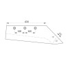 Lemken 3334057 Lemiesz do nakładki 105/105 430mm prawy M24W Lemken